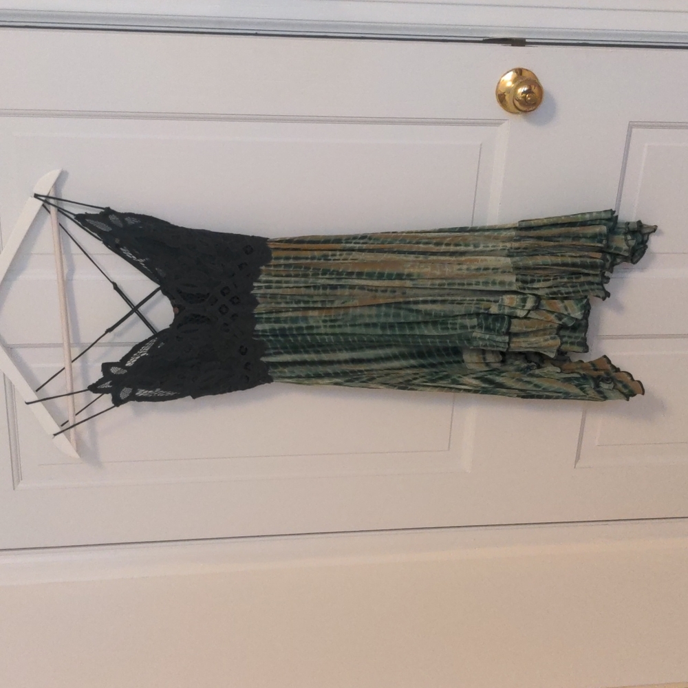 Free People Green strappy dress